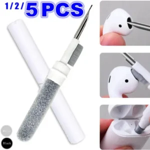 1/2/5Pcs Bluetooth Earbuds Cleaning Pen pro sluchátka Air-Pods Earplugs, Air-Pods Pro 1 2 3, přenosné 3 v 1 bezdrátové pouzdro na sluchátka sada čisticích nástrojů čisticí kartáč