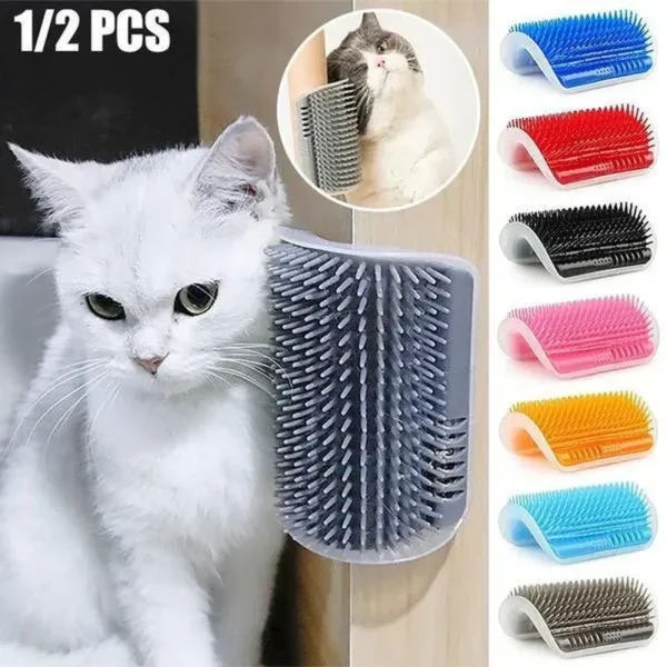 1/2PCS Pet Cat Self Groomer Brush Comb Wall Corner Grooming Masážní hřeben pro kočky Hračka pro kočky s kočičí škrabkou na obličej pro kotě Štěně Kočičí doplňky