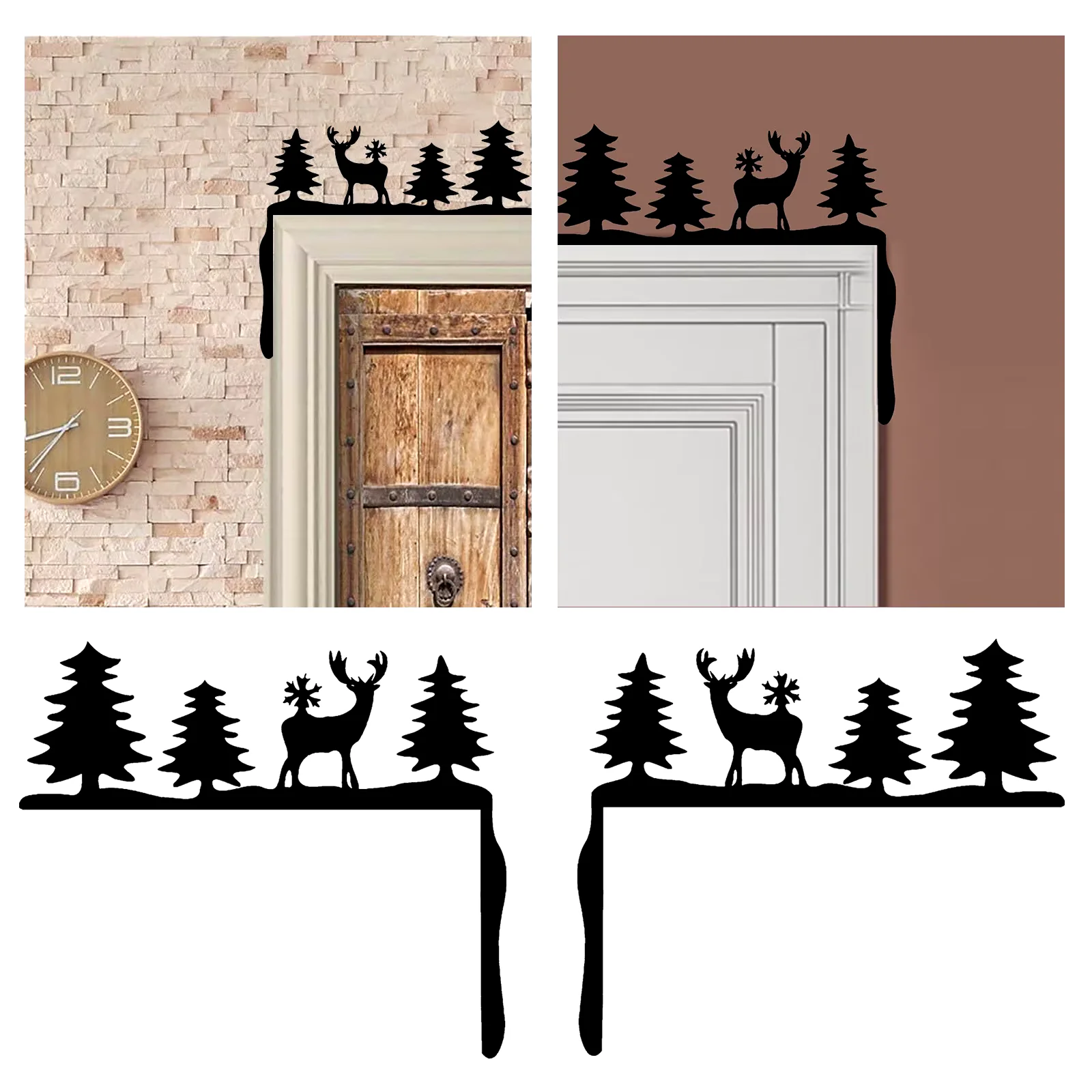 NástÄnná dekorace 1 ks VánoÄnà dekorace na dveÅe X-mas Festive Diy Stitching Creatives Home Decor Homes Decor Funny on My Door Nový Ðод Vánoční dekorace Silhuette