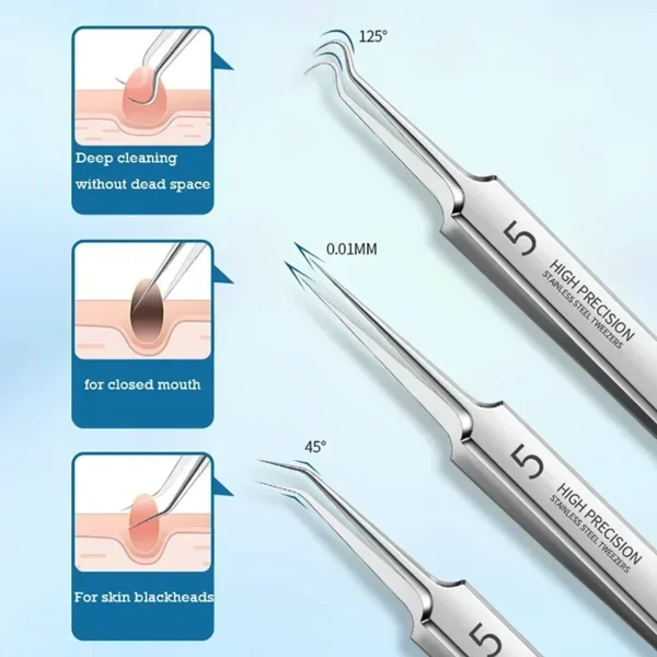 Německý ultrajemný č. 5 Cell Pimples BlackheadAcne Clip Home Skincare Routine Pinzeta Beauty Face Health Salon Special Blackhead Remover Acne Needle Tool