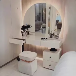 Makeup Vanity Table Set Hotel Furniture Room Nordic Home Ložnice Girly Modern Design Organizer Bedside Dresser Luxury Tocadores Woman Dressing