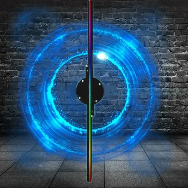 3D hologramový vějíř Reklamní displej Vizuální umělecký projektor s 224 LED korálky Snadno ovladatelný plovoucí umělecký dekorativní Holo Graphic