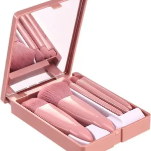 5/10Pcs Travel Beauty Makeup Brush Set with Mirror, Portable Blush Brush, Powder Concealer Brush, Mini Complete Function Cosmetic Brushes