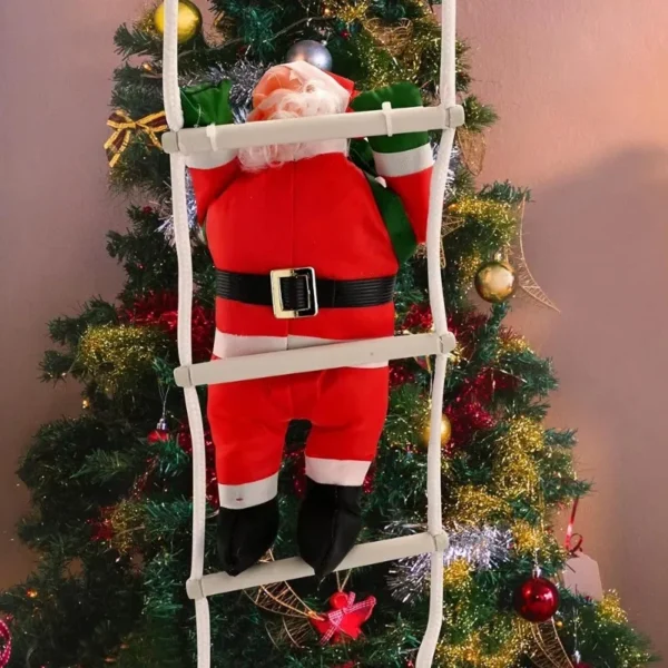 Santa Claus Climbing Ladder Decor Střešní přívěsek Veselá vánoční výzdoba pro domácí vánoční stromek Ozdoba Nový rok Dárek Holiday Party Tool