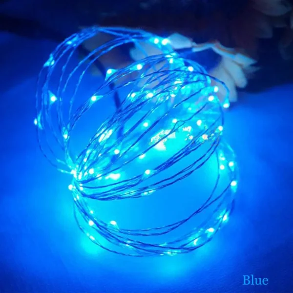 1M 2M měděný drát LED světla String Holiday Slavnostní osvětlení Fairy Garland pro vánoční stromek Svatební strana Dekorace