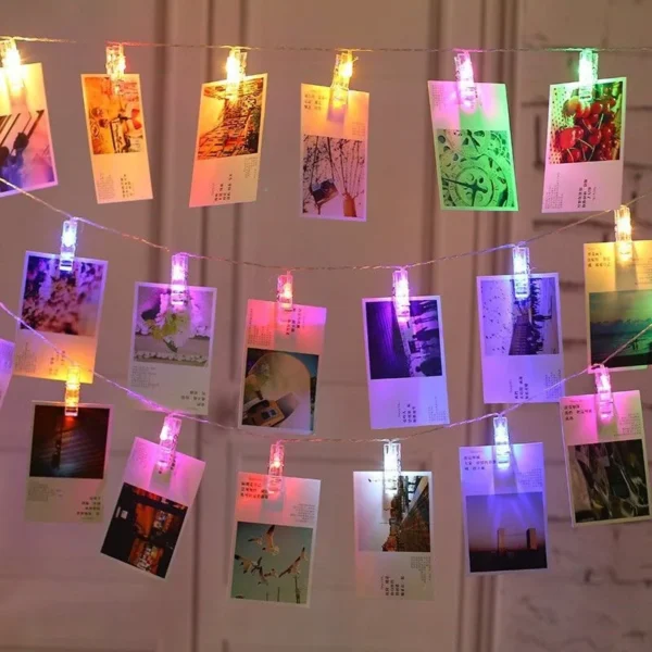 LED světlo Photo Clip String