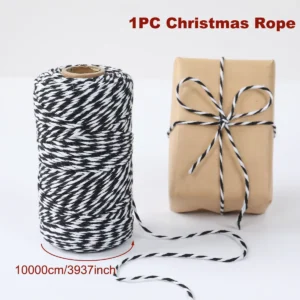 Christmas Festive Wrapping String Rope Merry Christmas Decoration Presents Gifts for Home 2024 Navidad Natal Noel Gift Box Packaging Rope New Year 2025