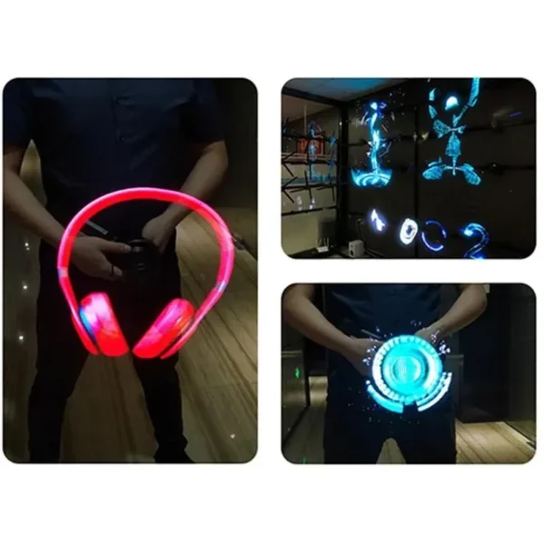 3D hologramový vějíř Reklamní displej Vizuální umělecký projektor s 224 LED korálky Snadno ovladatelný plovoucí umělecký dekorativní Holo Graphic