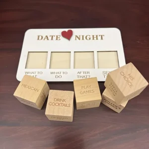 Kreativní dřevěná hra s kostkami Love Life Dating Dice Game - perfektní dárky pro přítele, svatbu, výročí