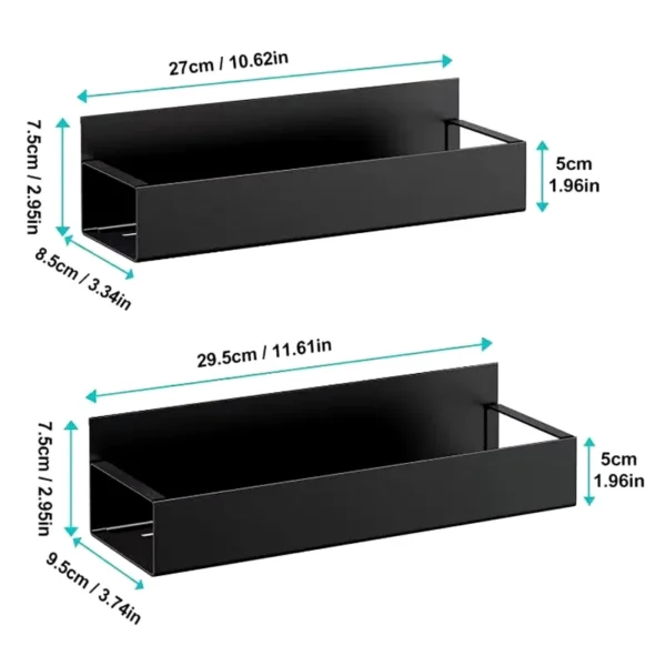 2Pcs Magnetický úložný regál Domácnost Kuchyňské regály Magnet Lednice Pračka Boční závěsný úložný regál, Multifunkční skladování