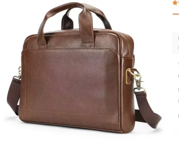 Cestovní pánská taška na notebook z pravé kůže Pánská aktovka Kancelářské tašky pro muže Aktovka z přírodní kůže Porte-Documents Bags 5006