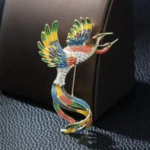 Krásný smalt Phoenix Brooch Pin Ženy a muži Oblek Příslušenství Legenda Bird Design