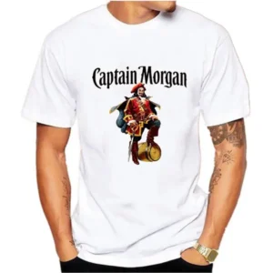 Captain Morgan Podpis T-Shirt tisk krátký rukáv T-Shirt jednobarevné vysoce kvalitní muži kulatý límec T-Shirt