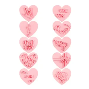 Cute 1Set Valentines Day Series Cookie Moulds Cookie Cutters Couples Biscuit Stamps Kuchyňské příslušenství na pečení BEW