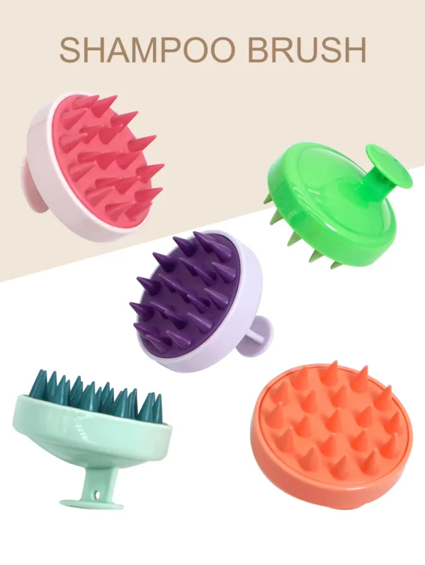 Silikonový šampon Zdravá vlasová pokožka Masážní kartáč na hlavu Masážní kartáč na pokožku hlavy Masážní kartáč na pokožku hlavy Hřeben Magic Handle Brush Spa masážní kartáč