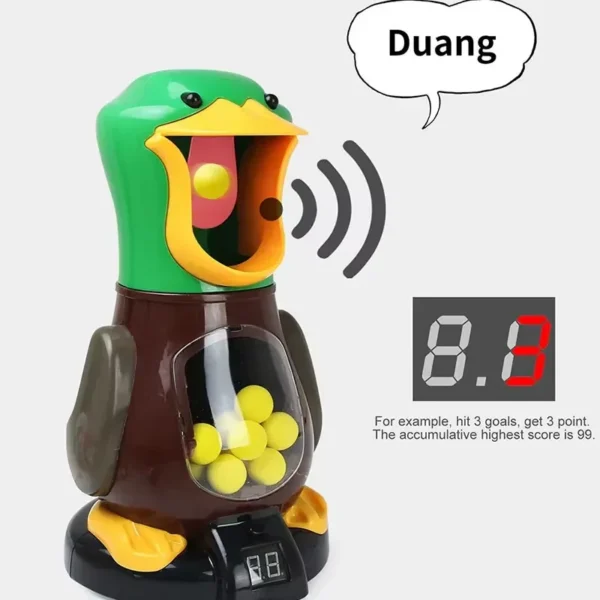 Zábavná hra Air-Powered Hladová střelba Duck Toys Měkká kulka míč střílet Elektronické bodování Bitva Duck Sniper Delight Game Duck Toys dárky