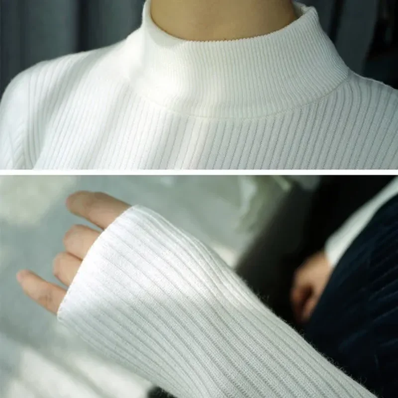 Stylový neformálnà New-Coming podzimnà zimnà rolák svetry Primer koÅ¡ile s dlouhým rukávem krátký korejský Slim-Fit tÄsný svetr